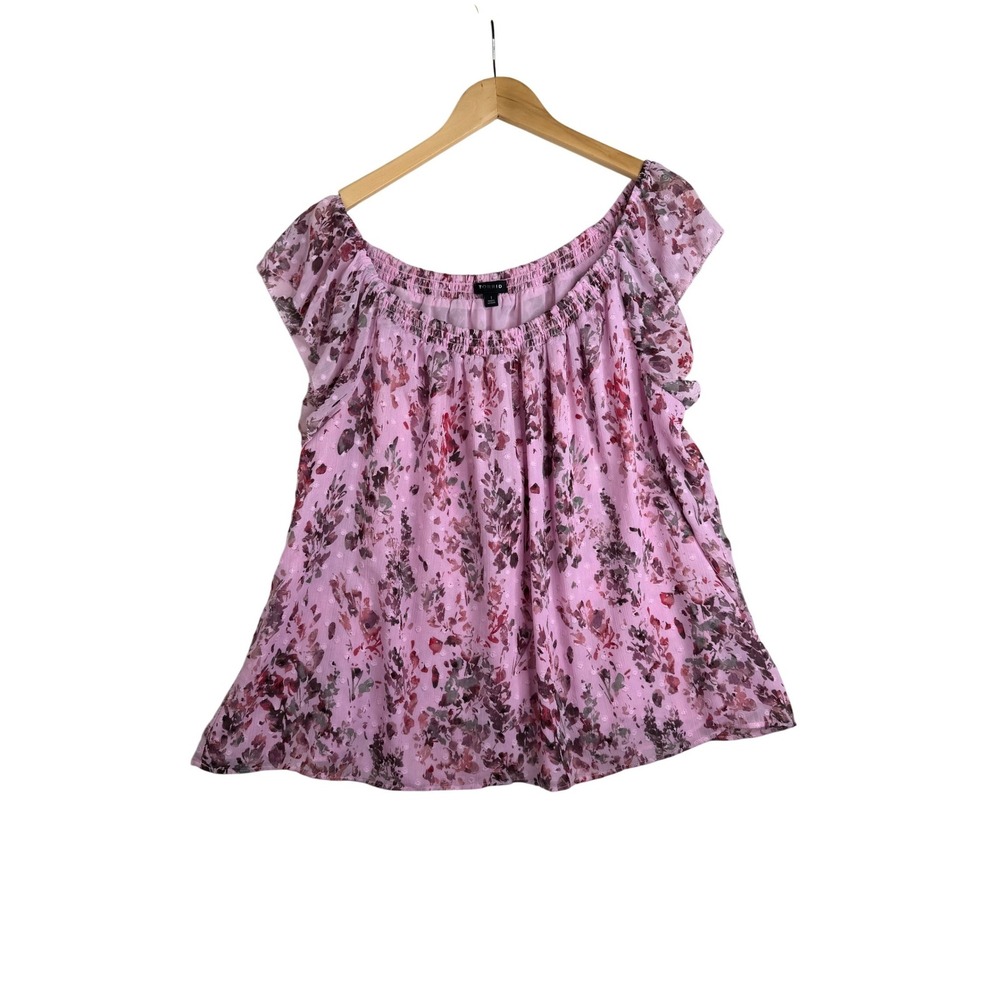 torrid Pink Floral Off-Shoulder Blouse